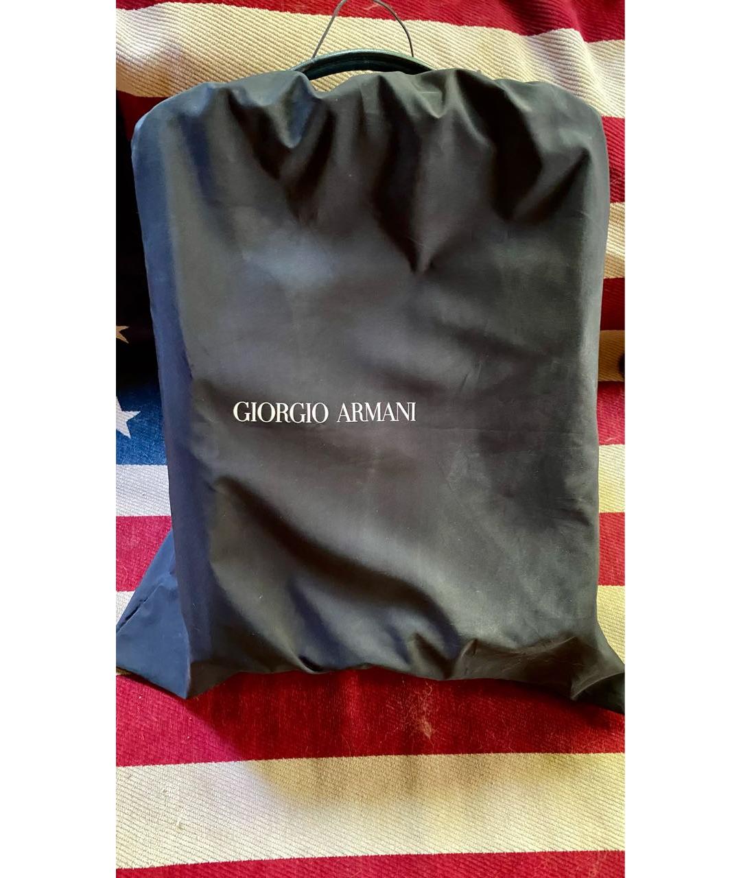 GIORGIO ARMANI Зеленый кожаный чемодан, фото 6