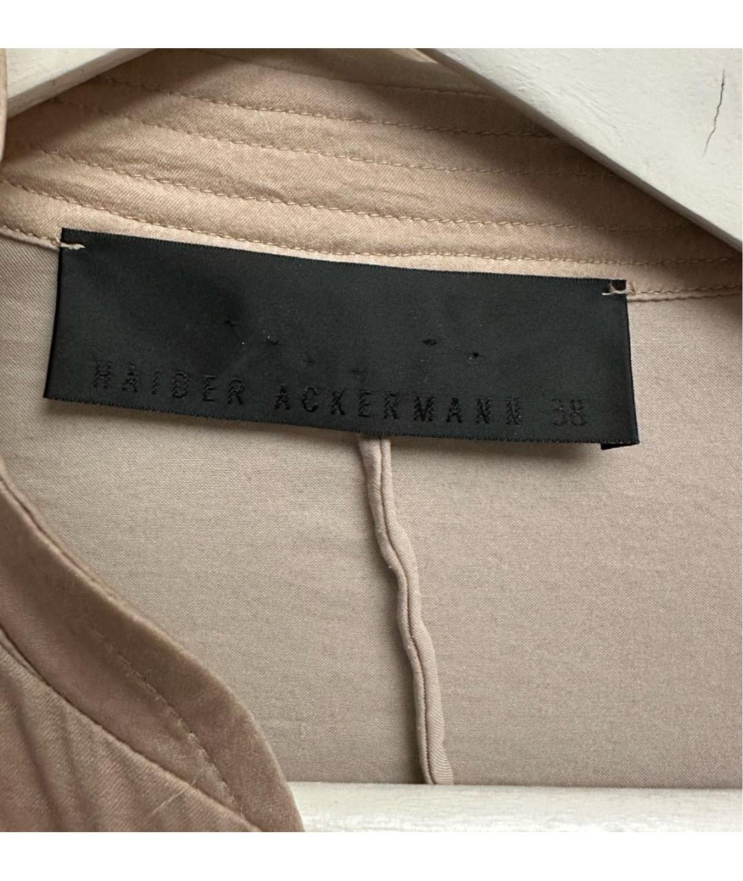 HAIDER ACKERMANN Бежевый полиэстеровый костюм с брюками, фото 3