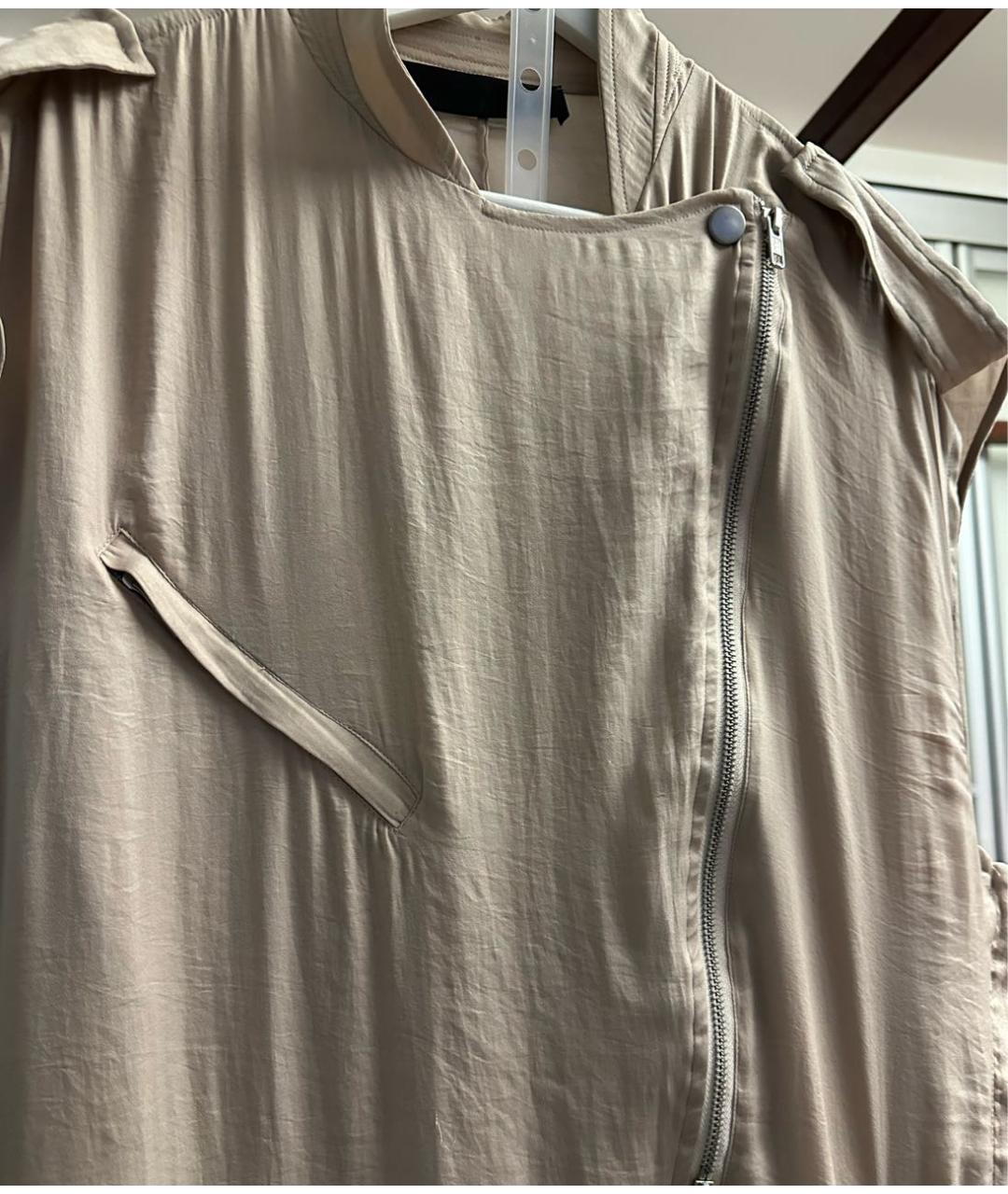 HAIDER ACKERMANN Бежевый полиэстеровый костюм с брюками, фото 4