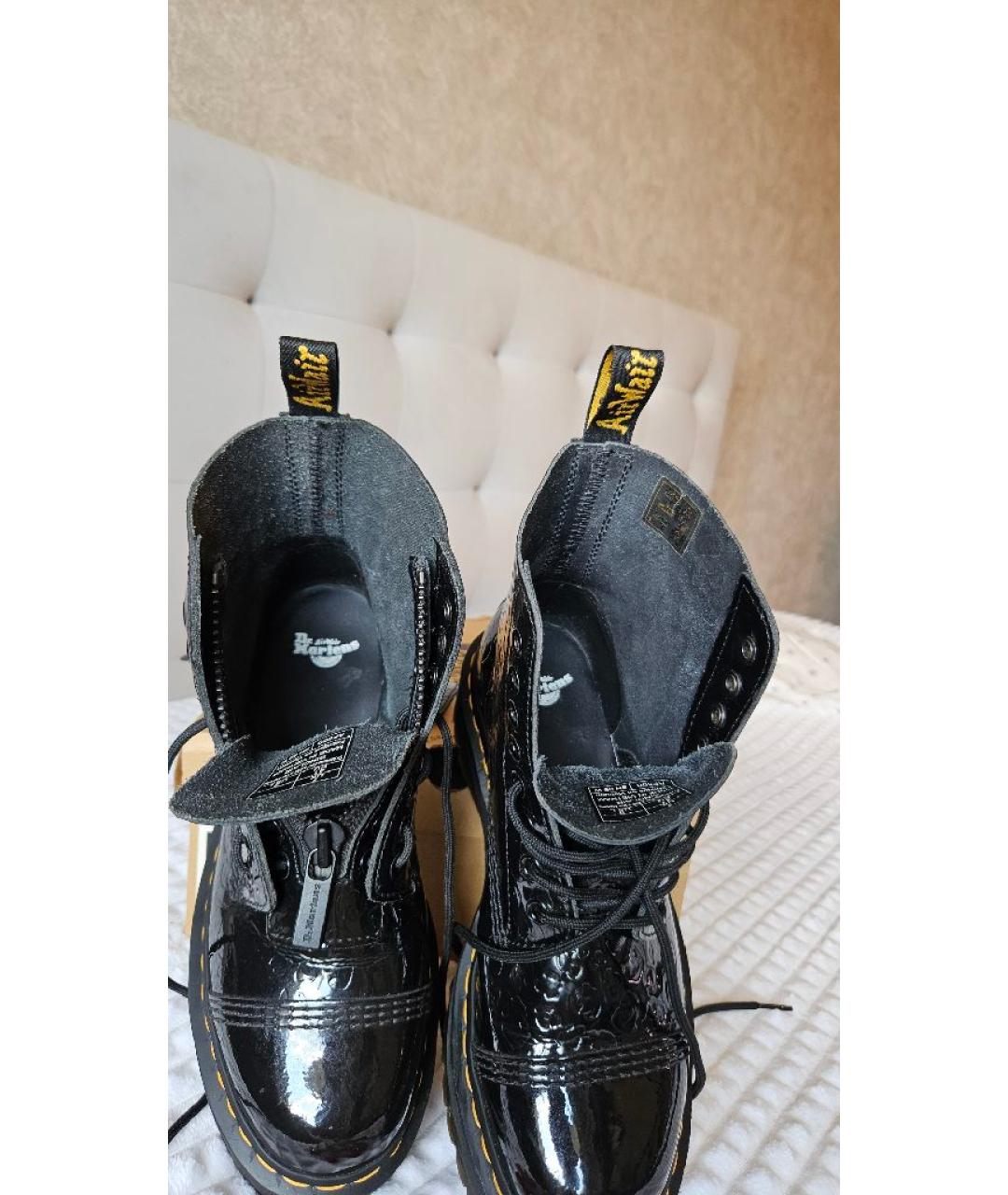 DR. MARTENS Черные ботинки из лакированной кожи, фото 8