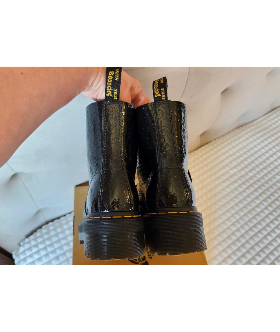 DR. MARTENS Черные ботинки из лакированной кожи, фото 4