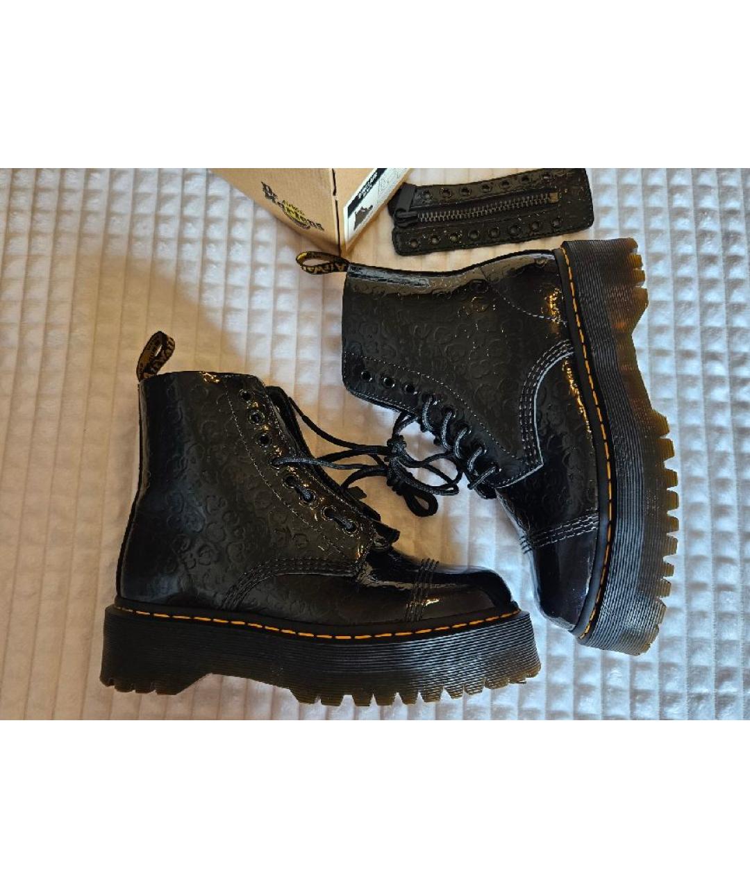 DR. MARTENS Черные ботинки из лакированной кожи, фото 9