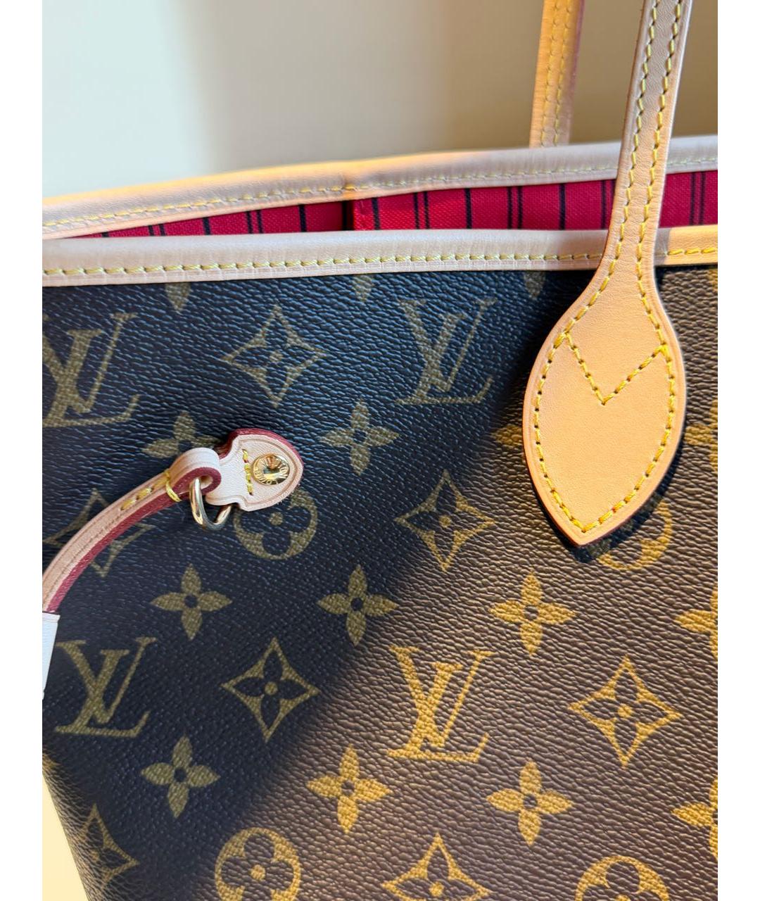 LOUIS VUITTON Коричневая канва сумка тоут, фото 5