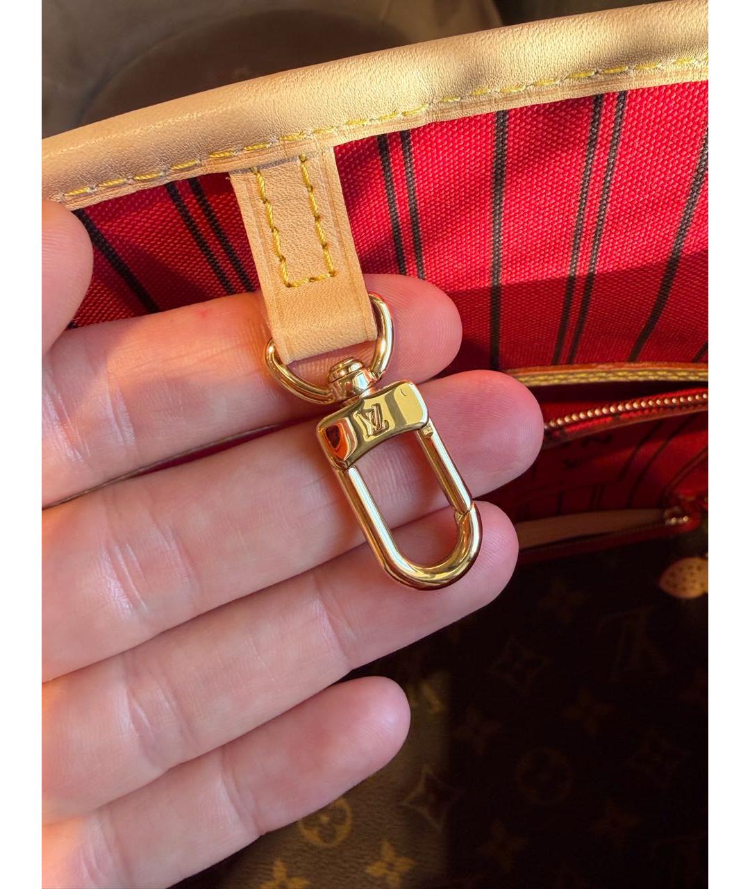 LOUIS VUITTON Коричневая канва сумка тоут, фото 6