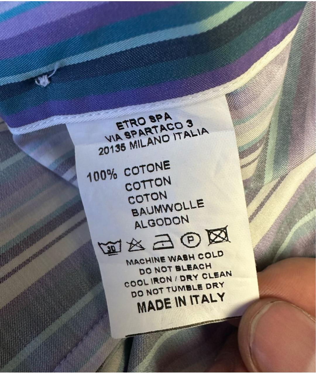 ETRO Мульти хлопковая рубашка, фото 8