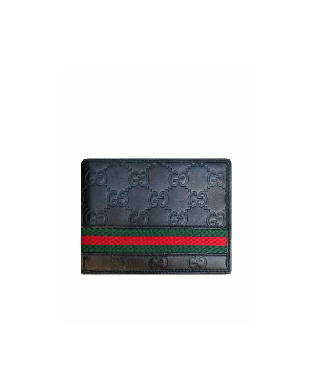 GUCCI Черный кожаный кошелек, фото 3