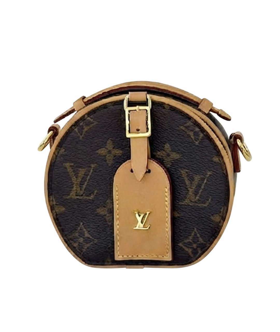 LOUIS VUITTON Коричневая кожаная сумка через плечо, фото 1