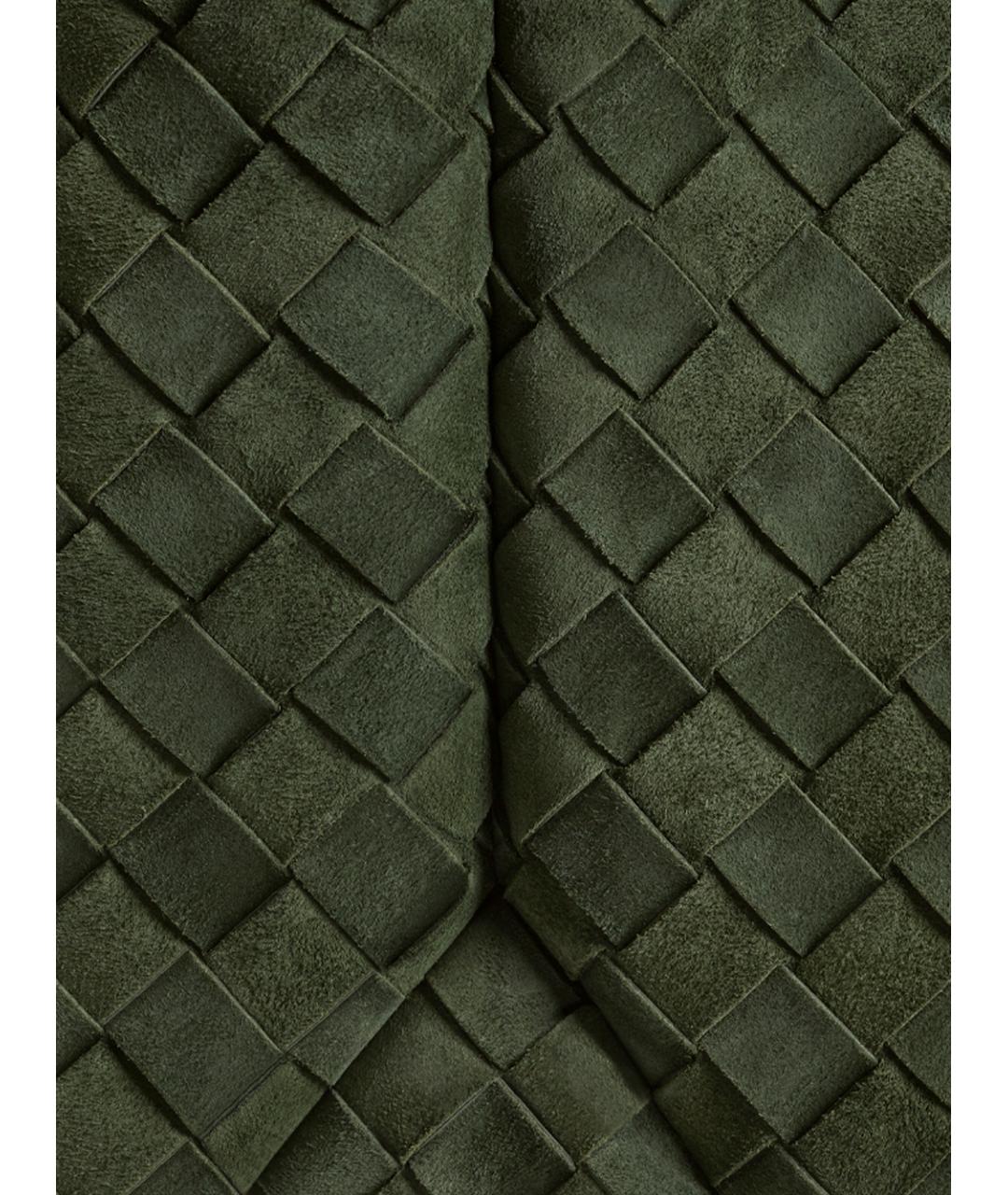 BOTTEGA VENETA Зеленая замшевая сумка через плечо, фото 4