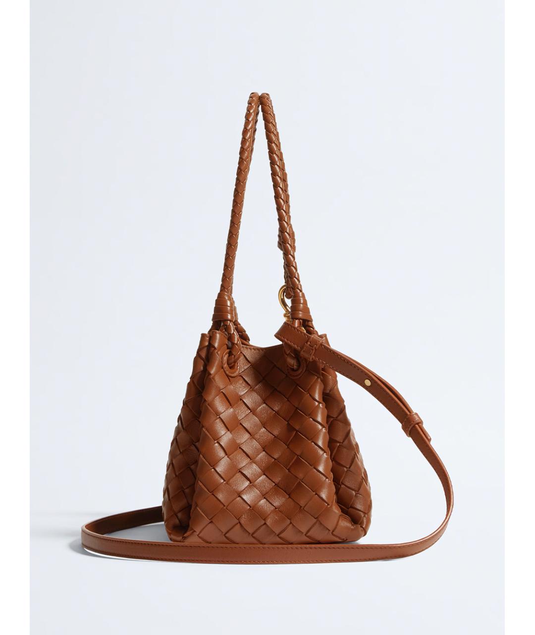 BOTTEGA VENETA Коричневая кожаная сумка тоут, фото 3