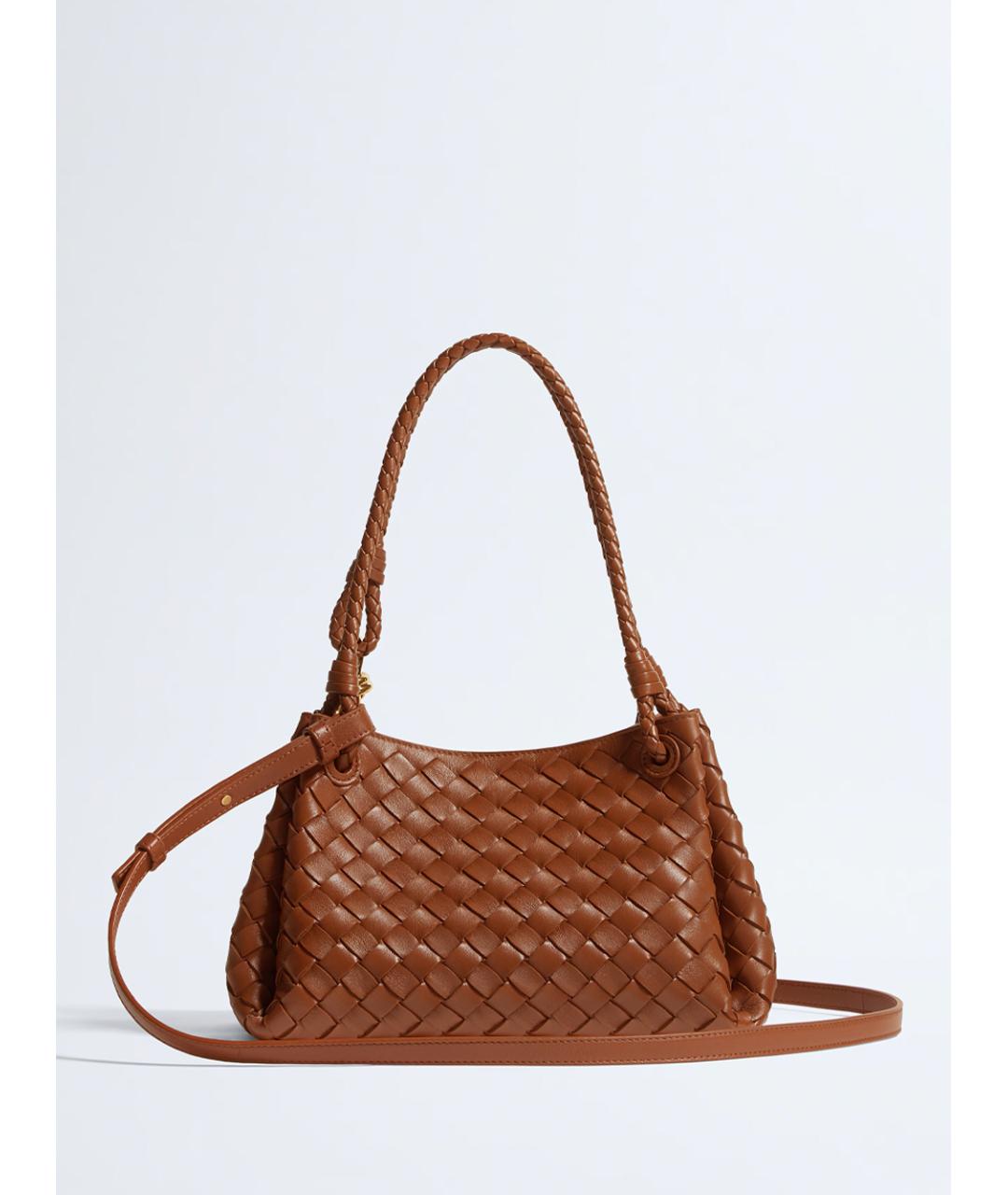 BOTTEGA VENETA Коричневая кожаная сумка тоут, фото 2