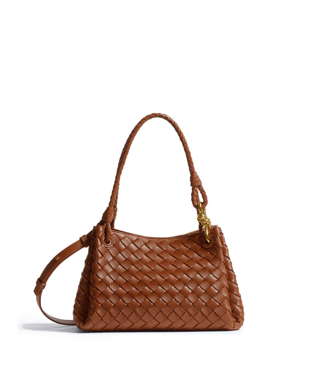 BOTTEGA VENETA Коричневая кожаная сумка тоут, фото 1