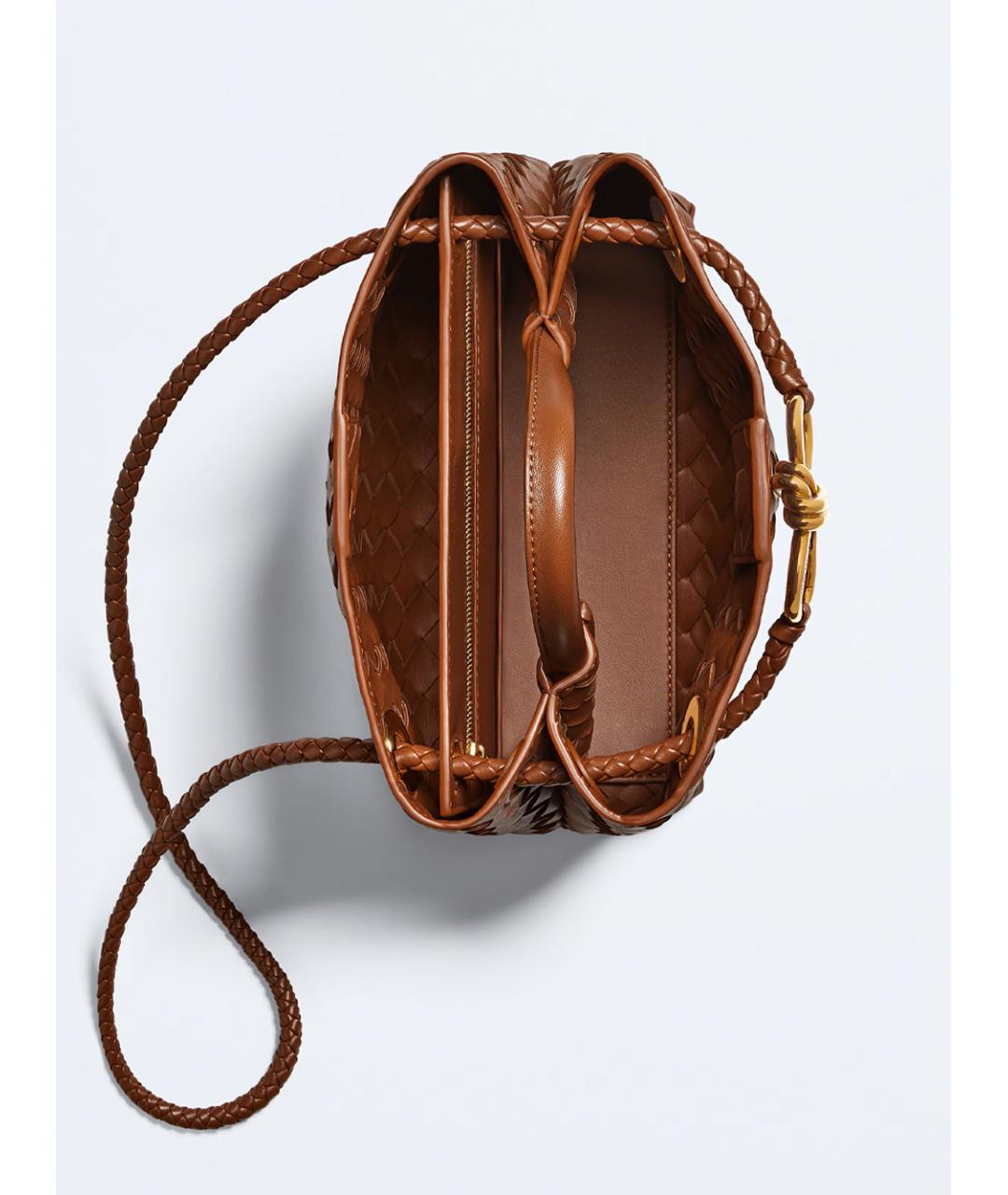 BOTTEGA VENETA Коричневая кожаная сумка тоут, фото 4
