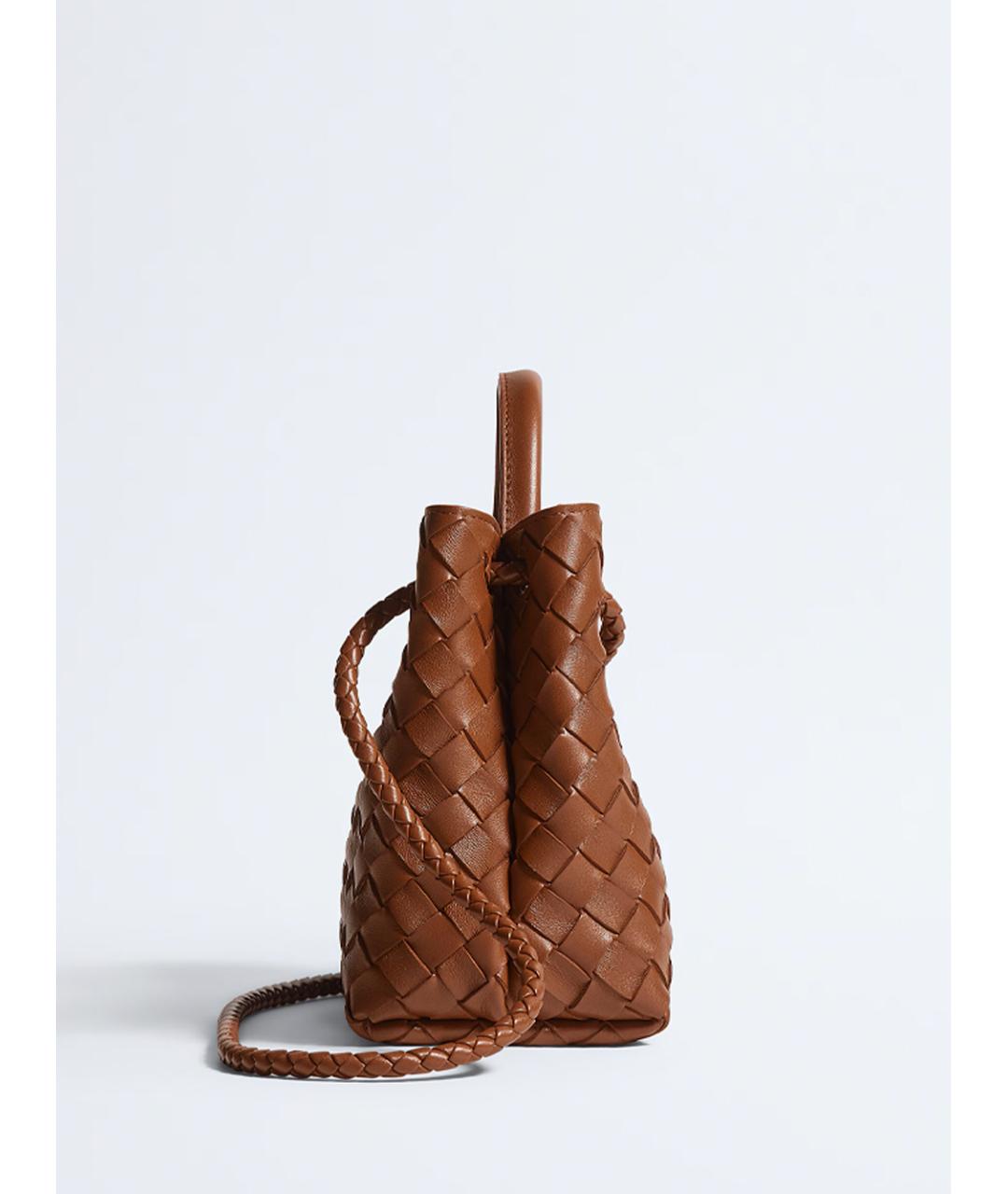 BOTTEGA VENETA Коричневая кожаная сумка тоут, фото 3