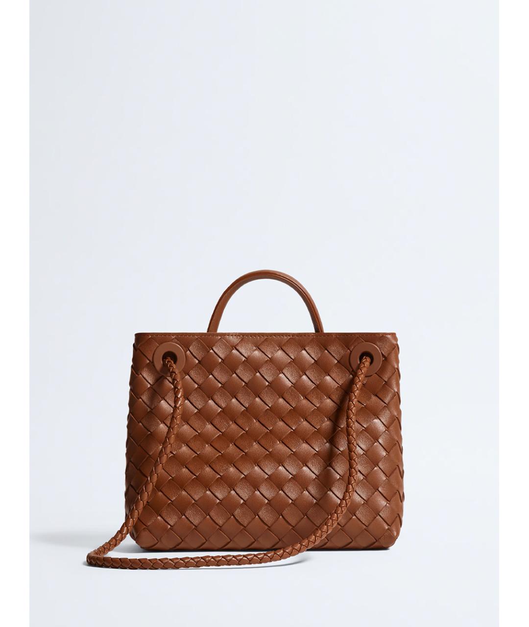 BOTTEGA VENETA Коричневая кожаная сумка тоут, фото 2