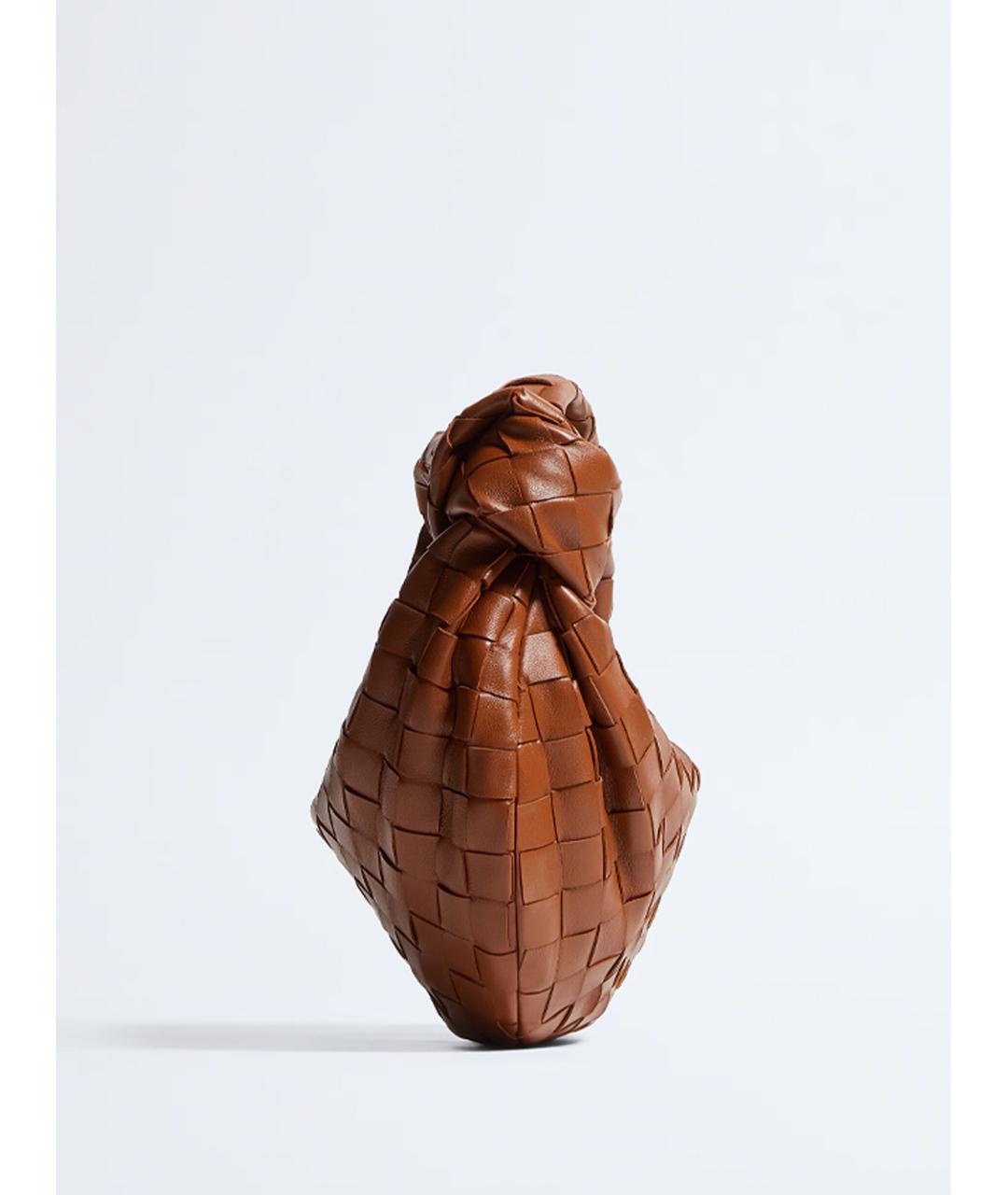 BOTTEGA VENETA Коричневая кожаная сумка с короткими ручками, фото 2