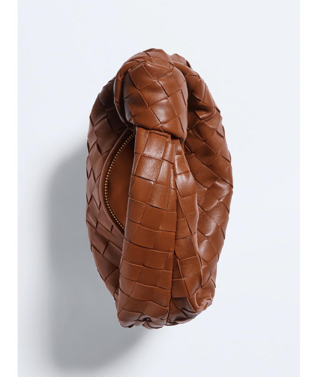 BOTTEGA VENETA Коричневая кожаная сумка с короткими ручками, фото 3