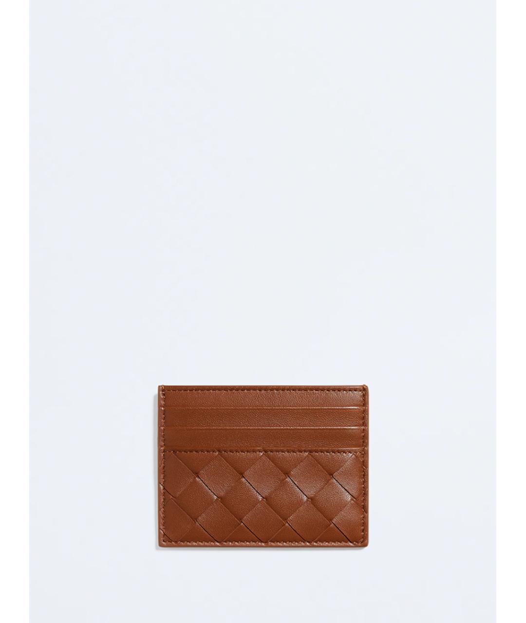 BOTTEGA VENETA Коричневый кожаный кардхолдер, фото 2