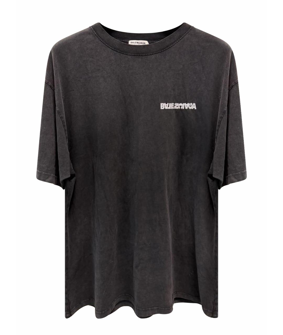 BALENCIAGA Антрацитовая футболка, фото 1