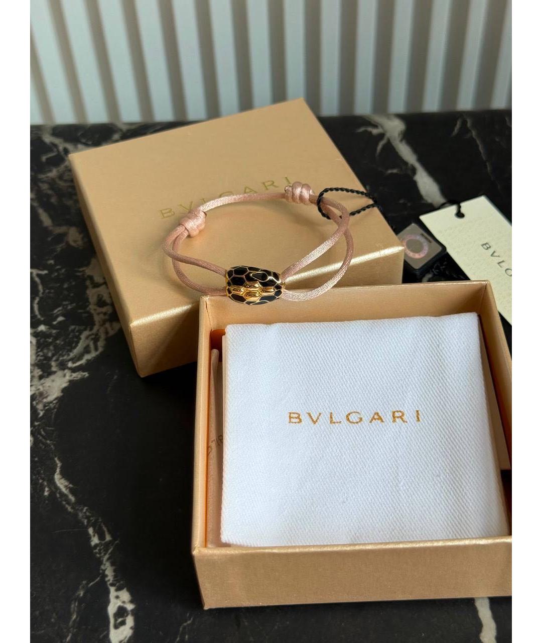 BVLGARI Розовый латунный браслет, фото 3