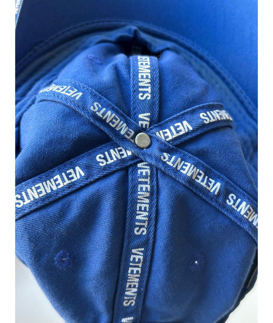 VETEMENTS Синяя хлопковая кепка/бейсболка, фото 7