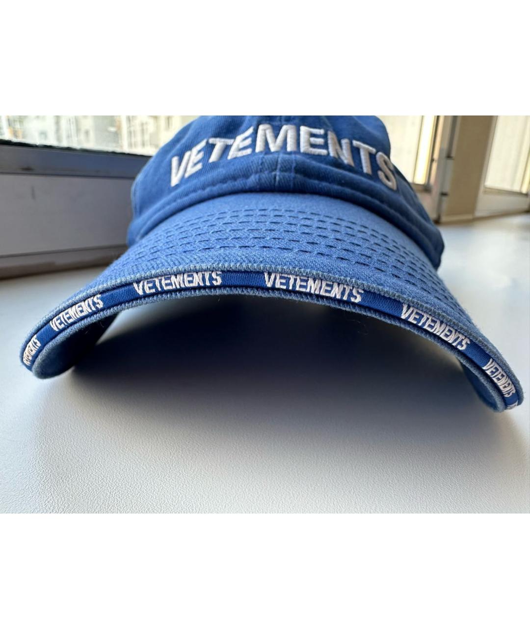 VETEMENTS Синяя хлопковая кепка/бейсболка, фото 5