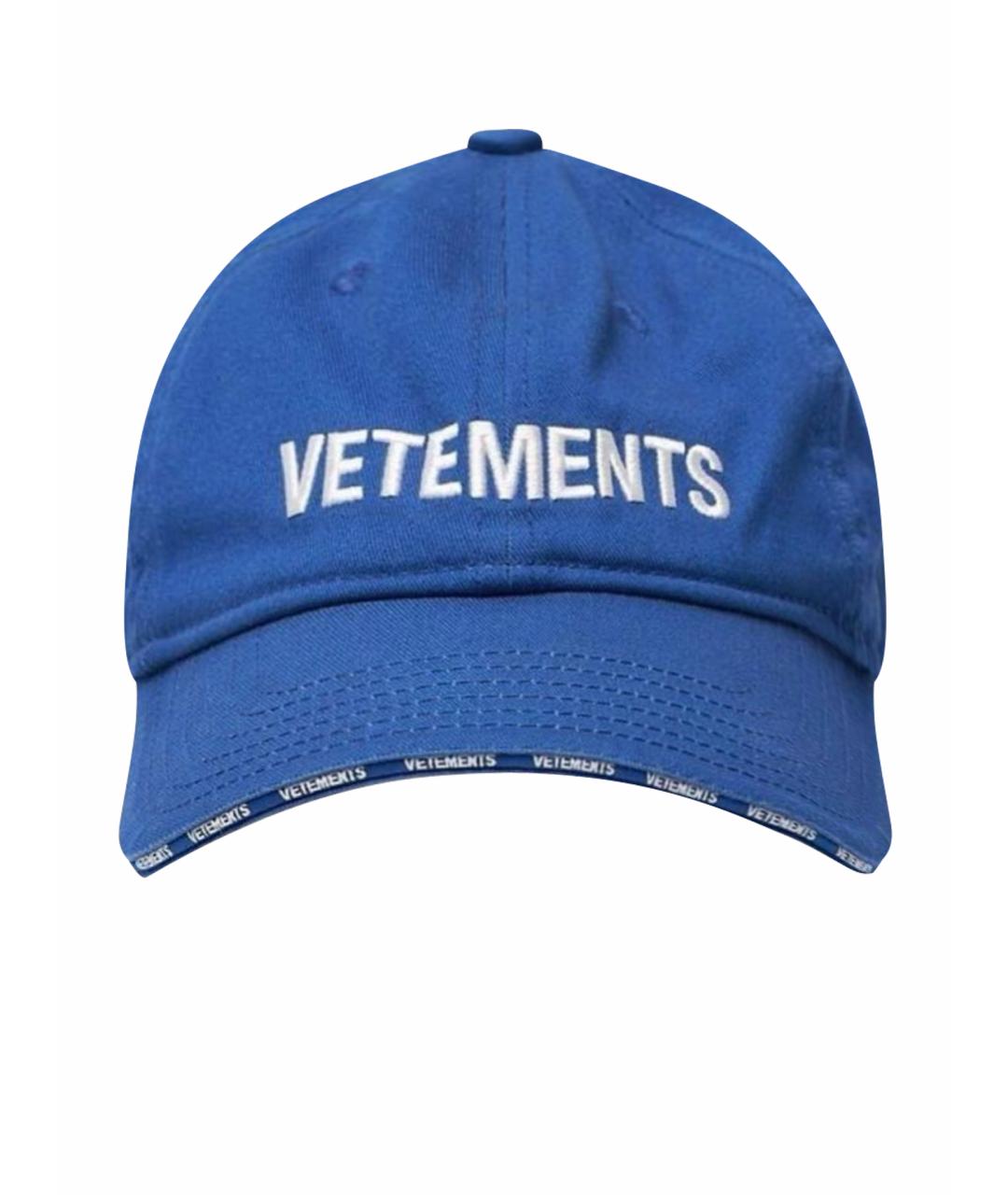 VETEMENTS Синяя хлопковая кепка/бейсболка, фото 1