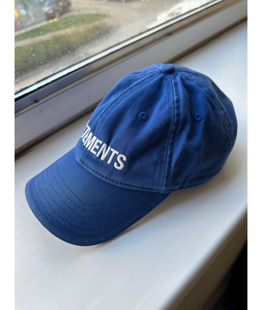 VETEMENTS Синяя хлопковая кепка/бейсболка, фото 2