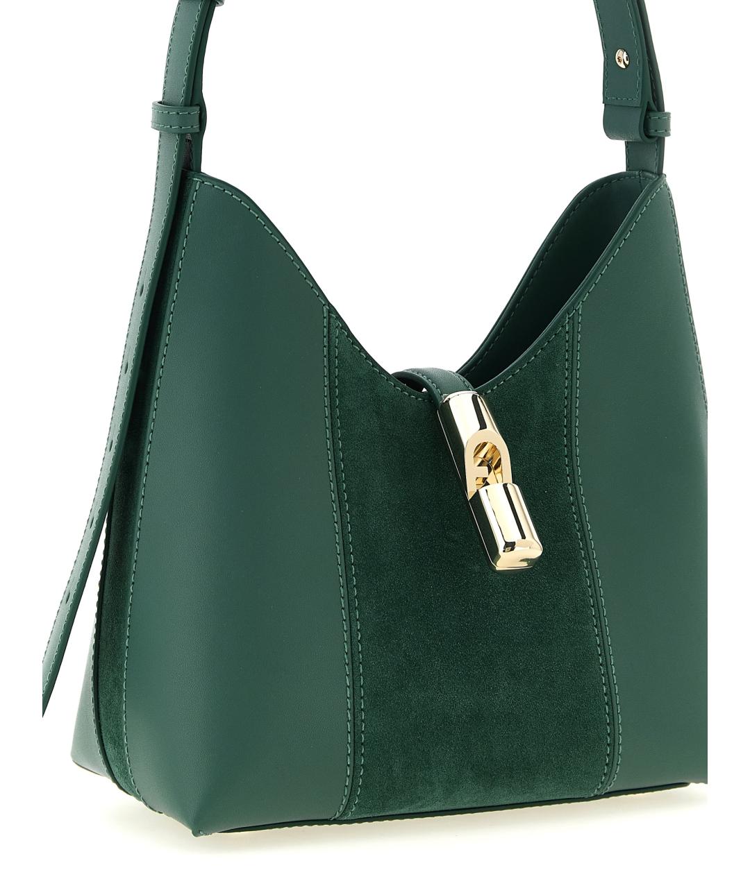 FURLA Зеленая кожаная сумка через плечо, фото 3