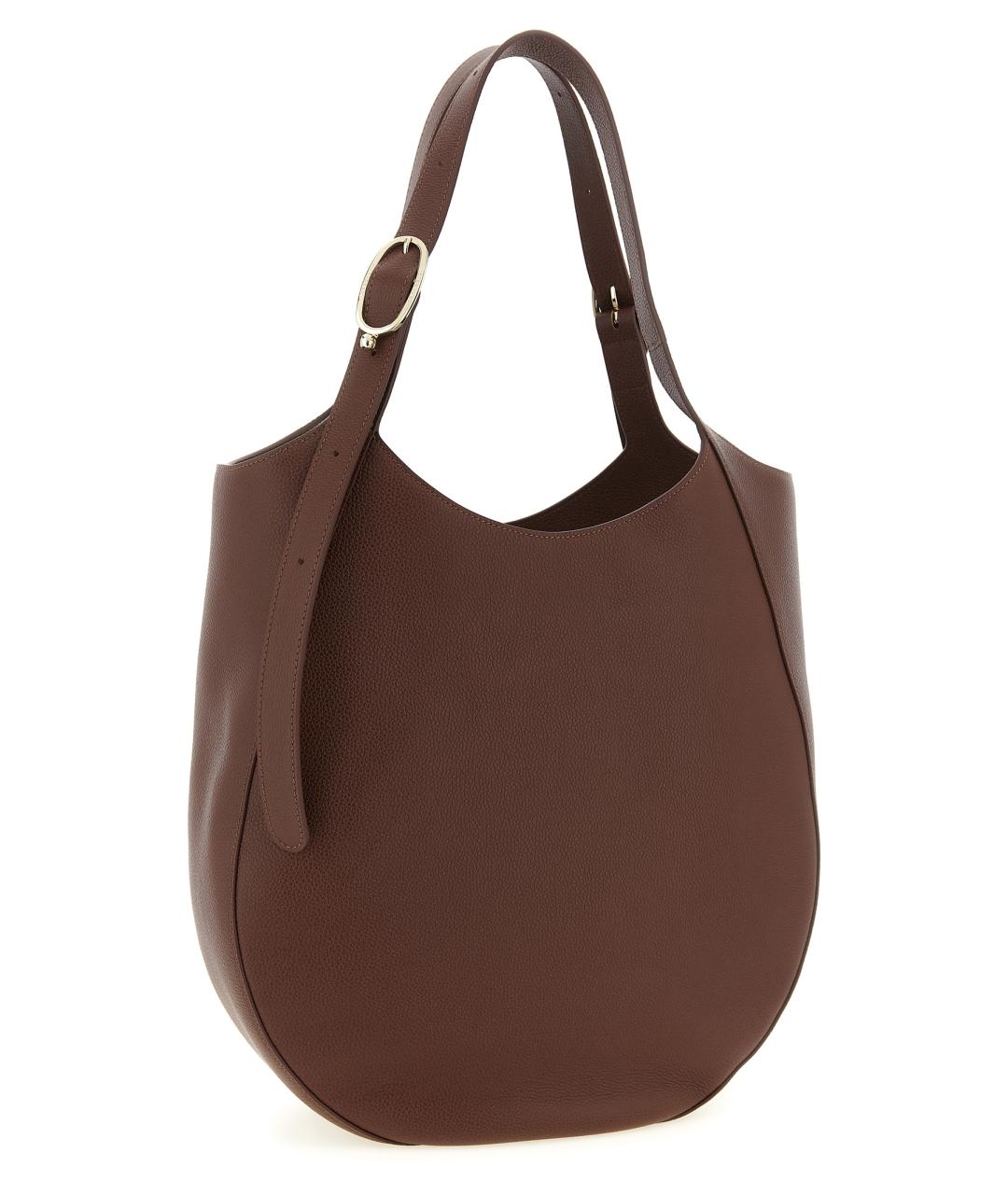 LONGCHAMP Коричневая кожаная сумка тоут, фото 2