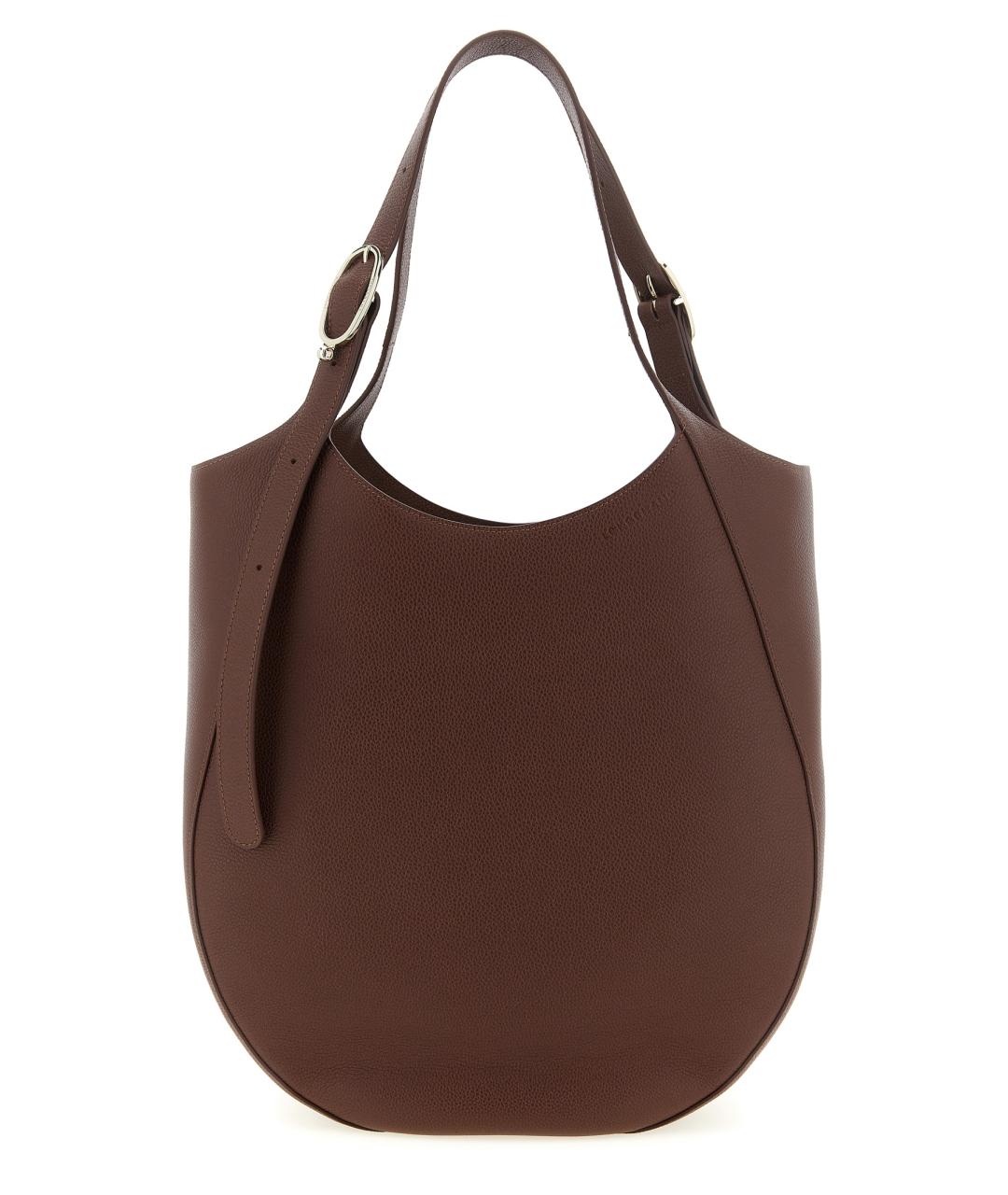 LONGCHAMP Коричневая кожаная сумка тоут, фото 1
