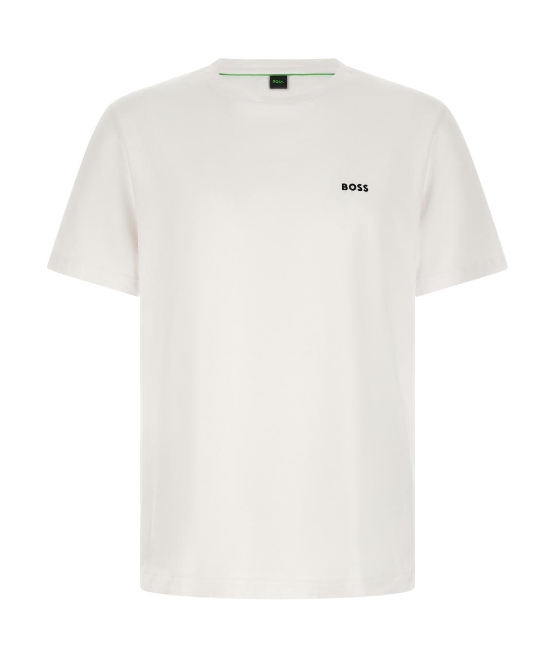 HUGO BOSS Белая хлопковая футболка, фото 2