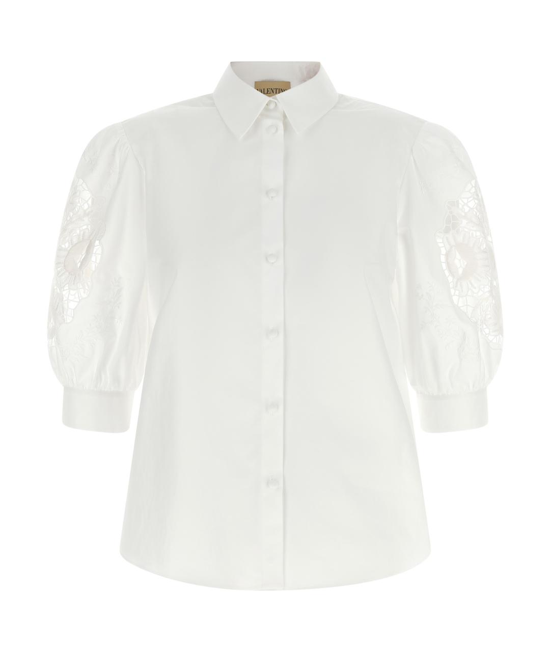 VALENTINO Белая хлопковая рубашка, фото 1