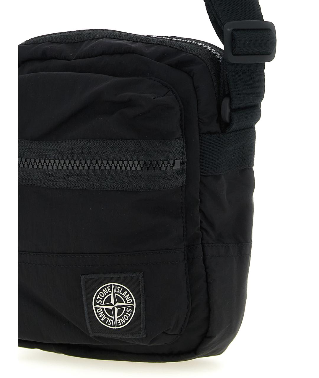 STONE ISLAND Черная синтетическая сумка на плечо, фото 3