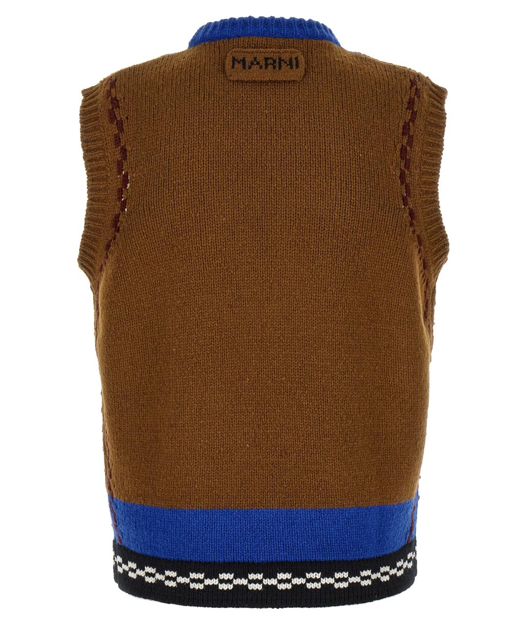 MARNI Мульти шерстяная жилетка, фото 2