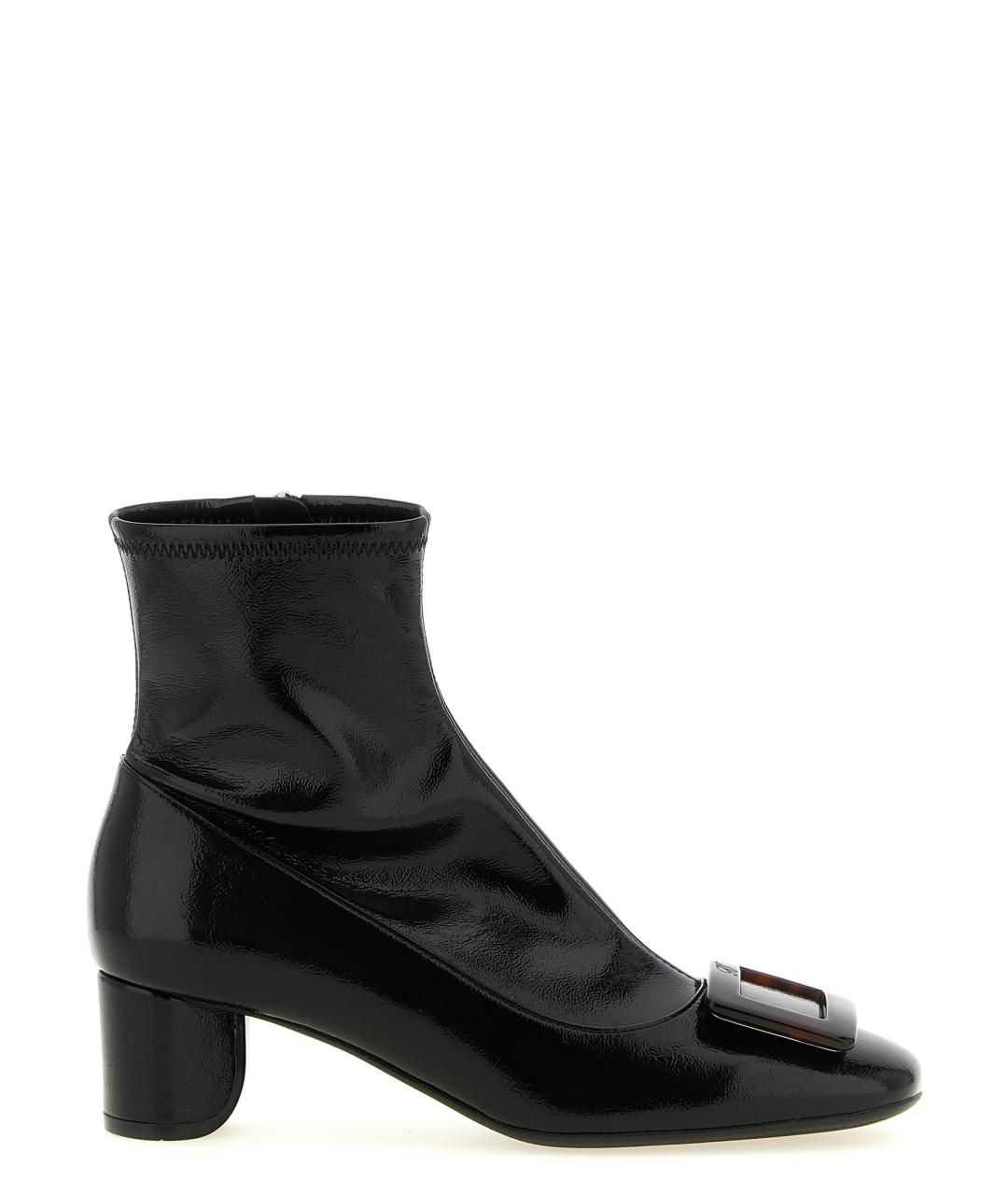 ROGER VIVIER Черные текстильные ботильоны, фото 1