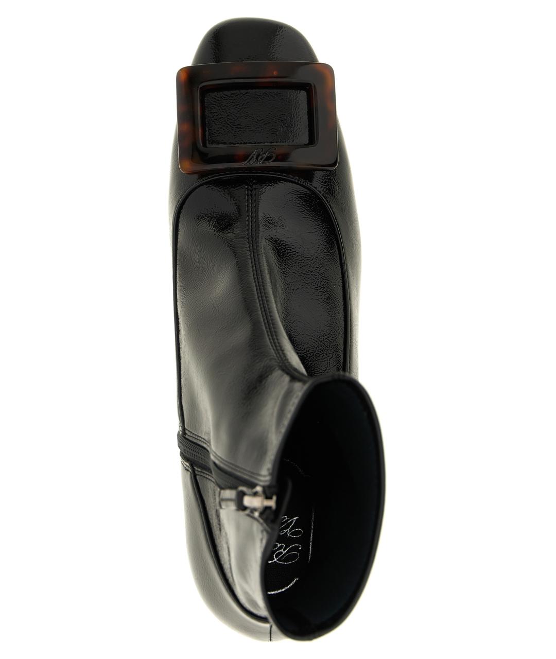 ROGER VIVIER Черные текстильные ботильоны, фото 4