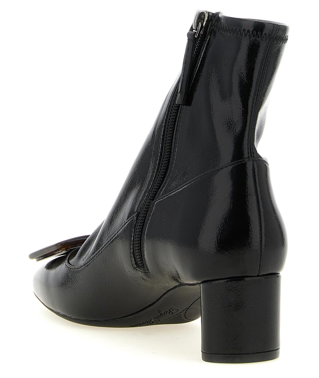 ROGER VIVIER Черные текстильные ботильоны, фото 3