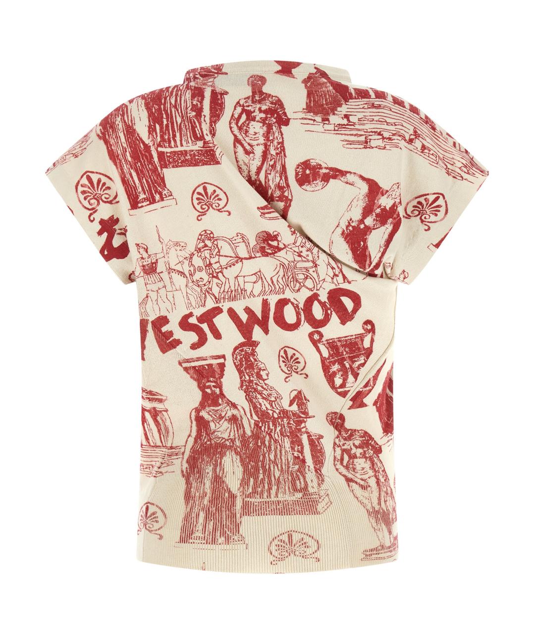 VIVIENNE WESTWOOD Красная хлопковая футболка, фото 2