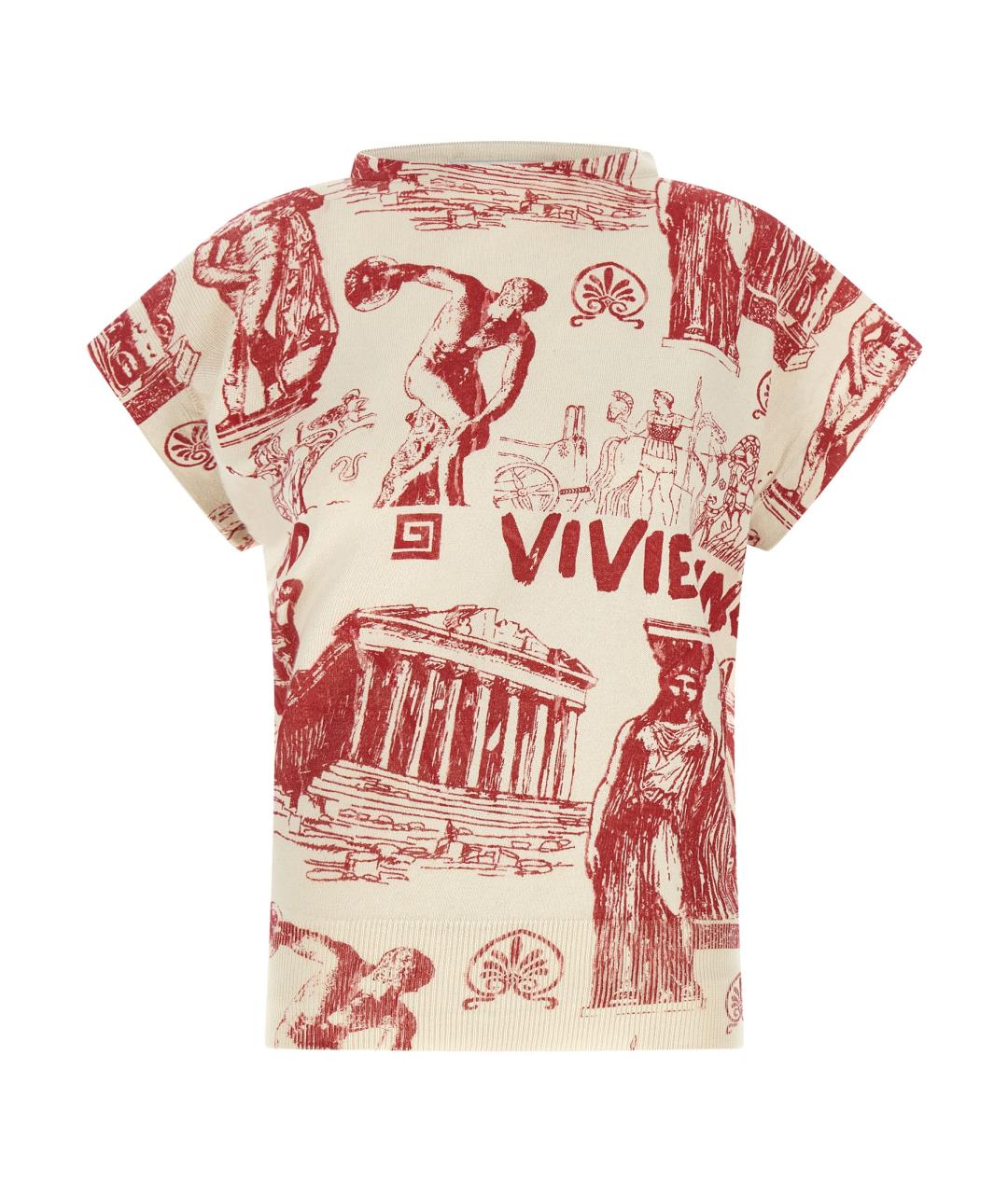 VIVIENNE WESTWOOD Красная хлопковая футболка, фото 1
