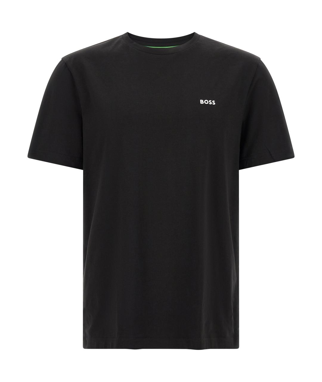 HUGO BOSS Черная хлопковая футболка, фото 2