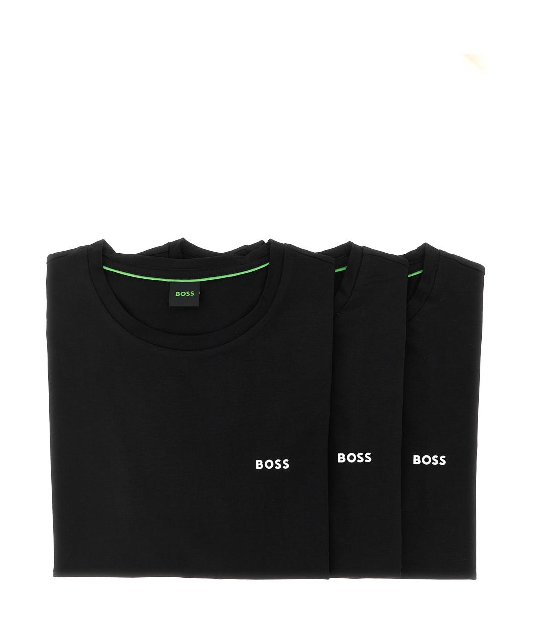 HUGO BOSS Черная хлопковая футболка, фото 1