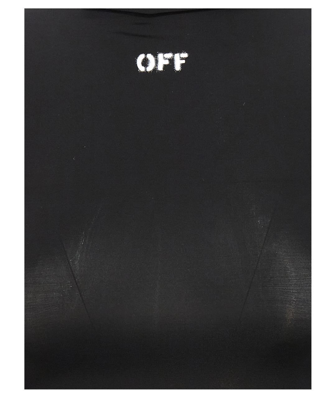 OFF-WHITE Черная ацетатная футболка, фото 4