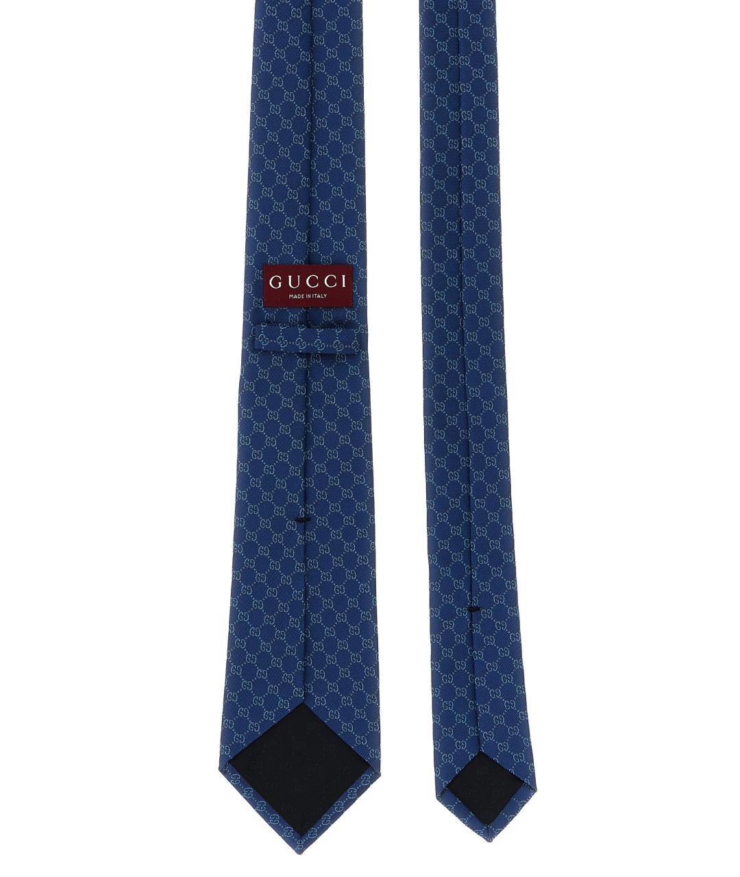 GUCCI Синий шелковый галстук, фото 2