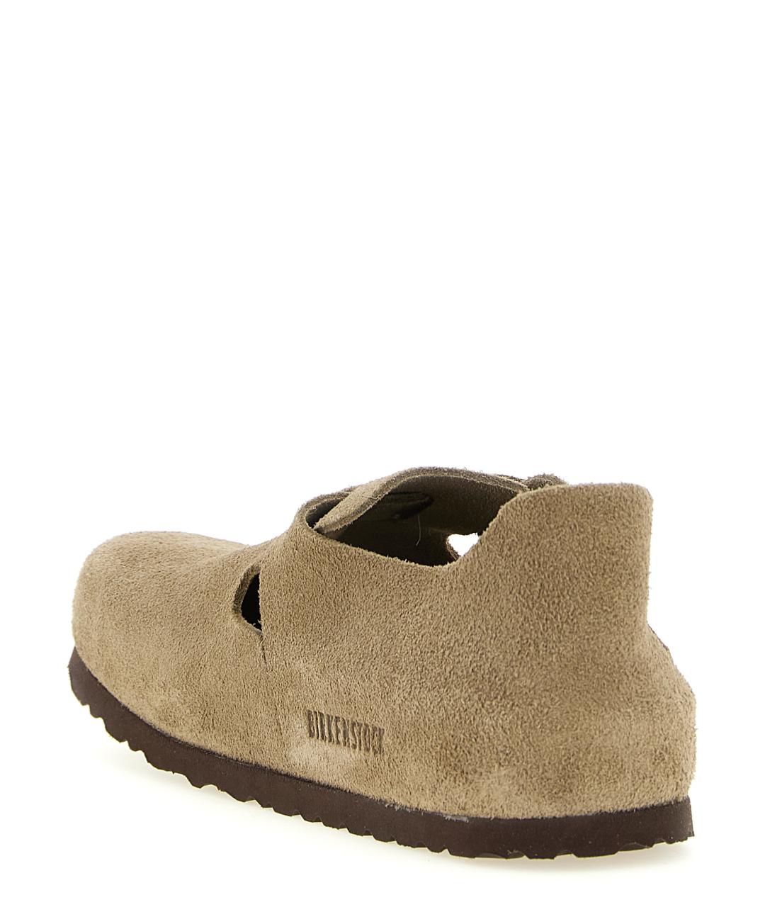 BIRKENSTOCK Бежевые замшевые сабо, фото 3