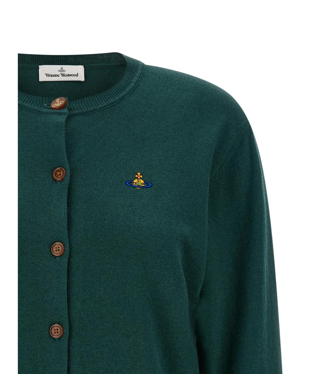 VIVIENNE WESTWOOD Зеленый хлопковый кардиган, фото 3
