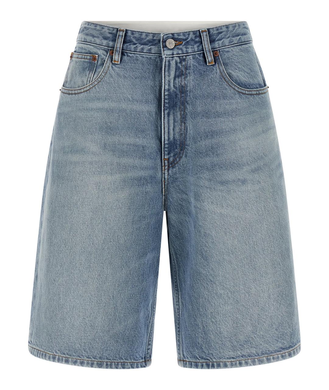 MM6 MAISON MARGIELA Голубые хлопковые шорты, фото 1