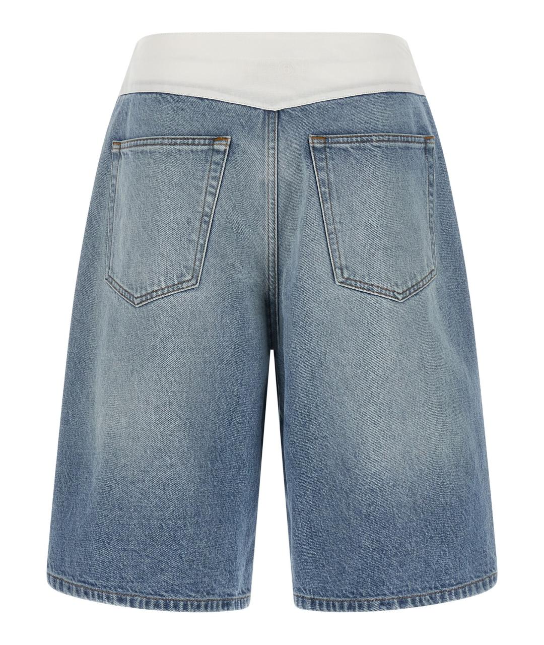 MM6 MAISON MARGIELA Голубые хлопковые шорты, фото 2