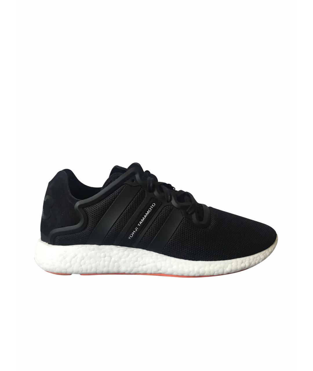 Y-3 Черные синтетические низкие кроссовки / кеды, фото 6