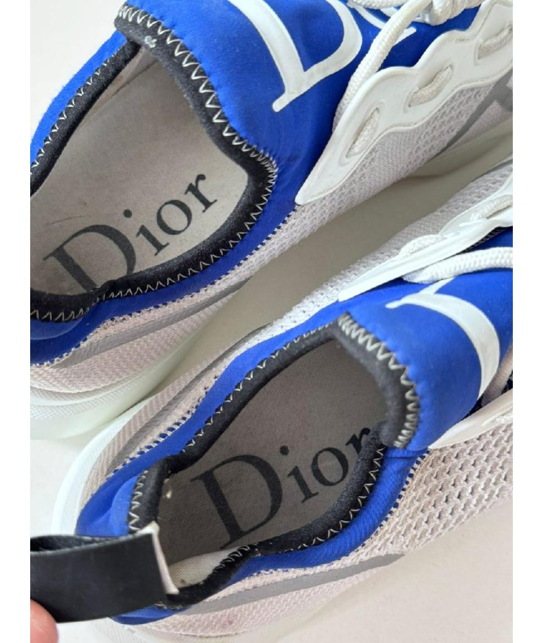 CHRISTIAN DIOR Белые текстильные низкие кроссовки / кеды, фото 3