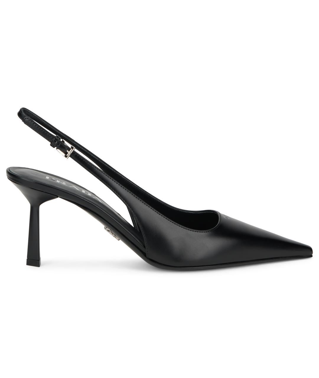 PRADA Черные кожаные туфли, фото 2